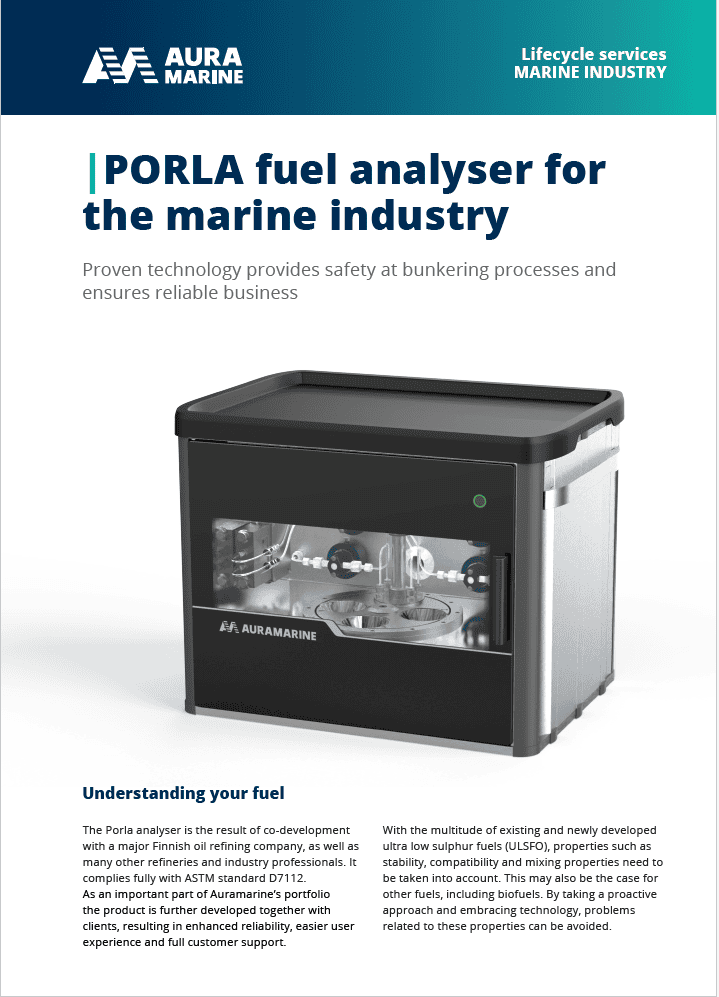 Porla Marine brochure cover Auramarine material library
